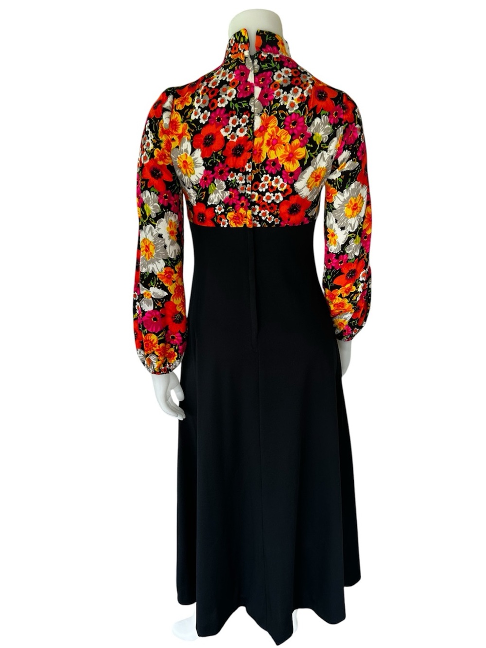 Vintage Floral Maxi Dress 70s Wedding Guest Special Occasion Event - Picture 4 of 10